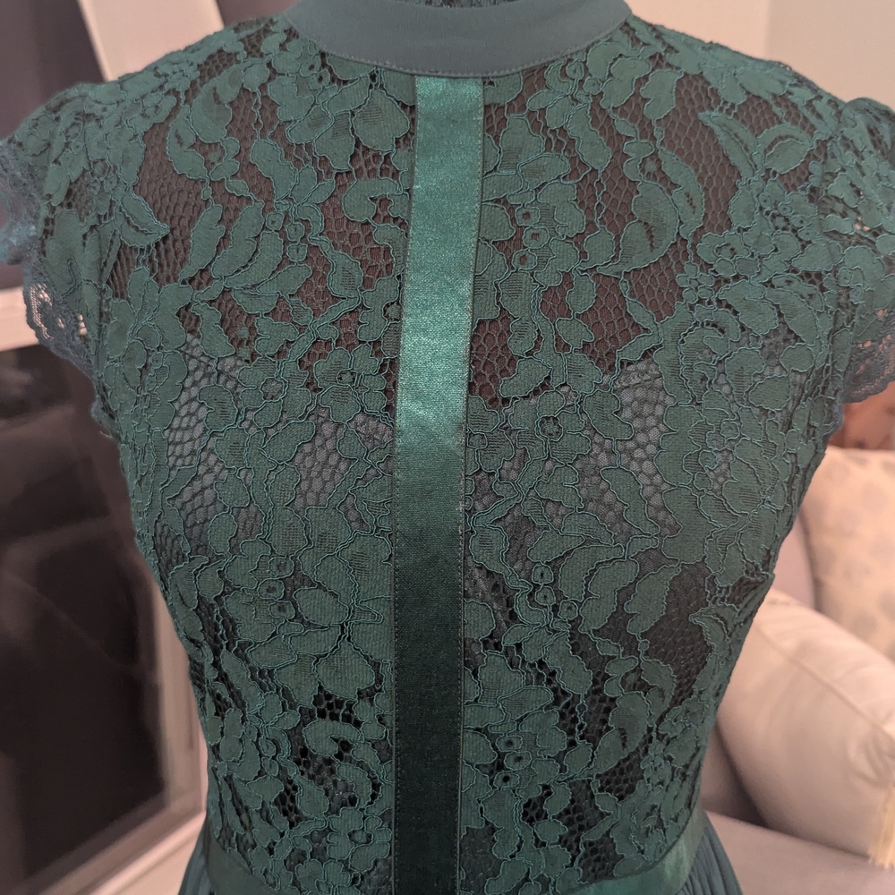 Miusol Teal Lace Dress